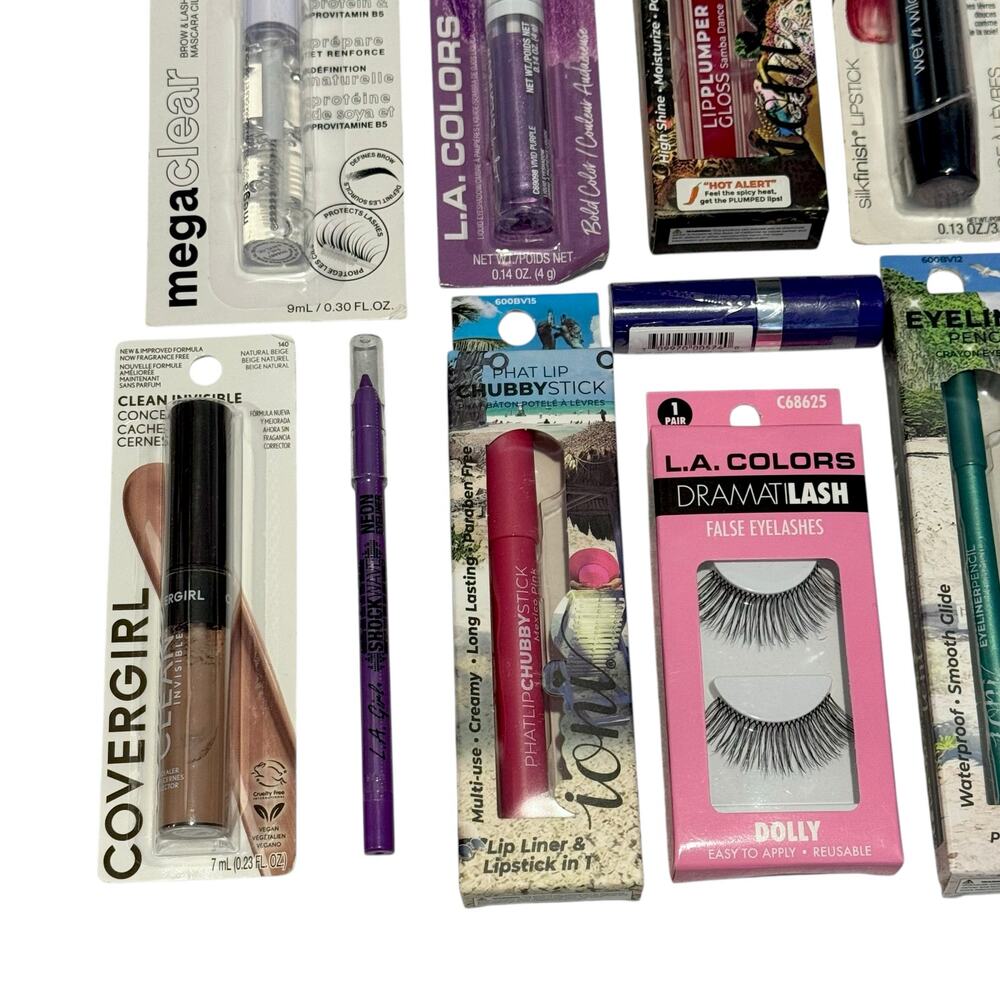 NEW Makeup Lot of 20 Mixed Bundle Eyeshadow Mascara Lipstick Eyelash Concealer - Picture 4 of 5